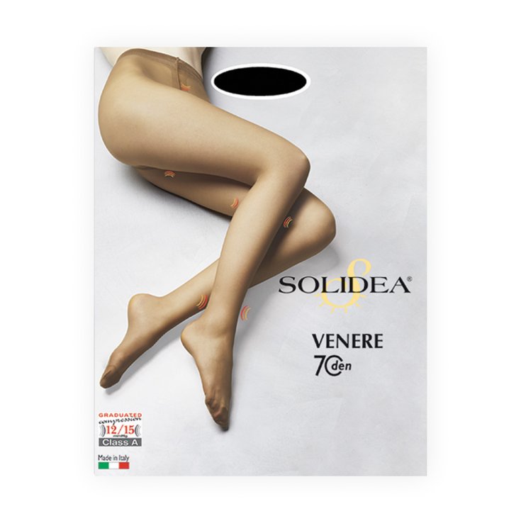 Venere Collant Tutto Nudo 70 Den Solidea&reg; Colore Nero Taglia 3-ML 1 Paio