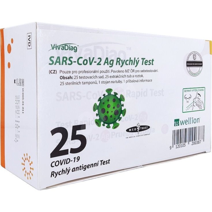 VivaDiag&trade; SARS-COV-2 Ag Rapid Test Wellion 25 Test