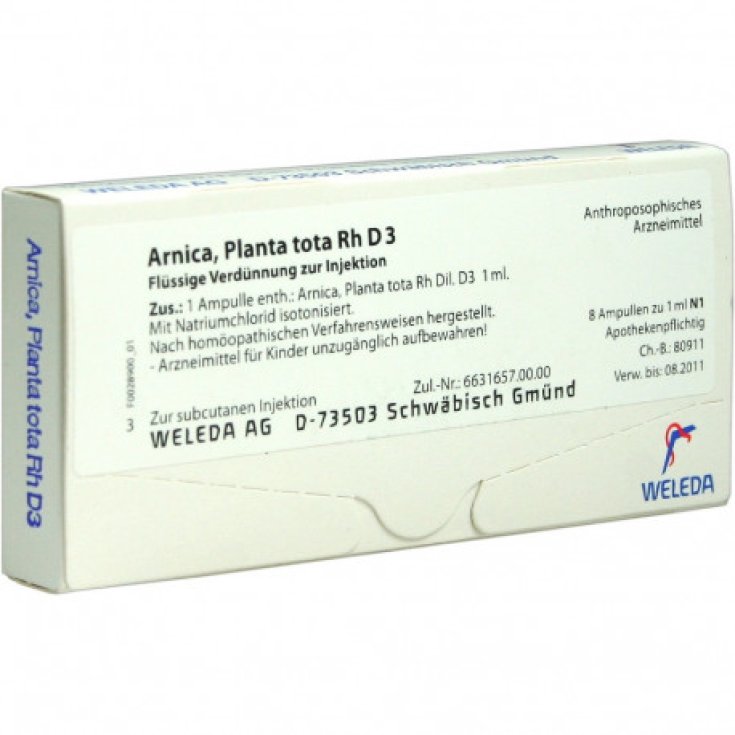 Arnica Planta Totat Rh D3 Weleda 8 Fiale Da 1ml