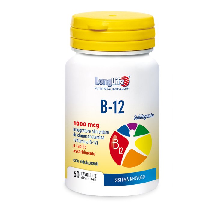 B-12 Sublingual 1000mcg Longlife 60 Compresse Divisibili