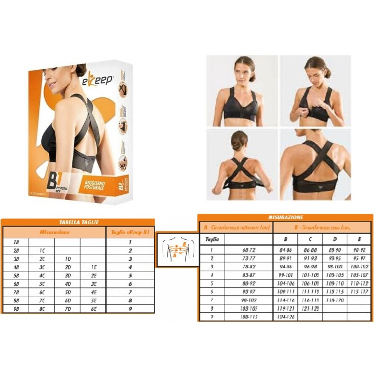 B1 Postural Bra eKeep Bianco Taglia 4