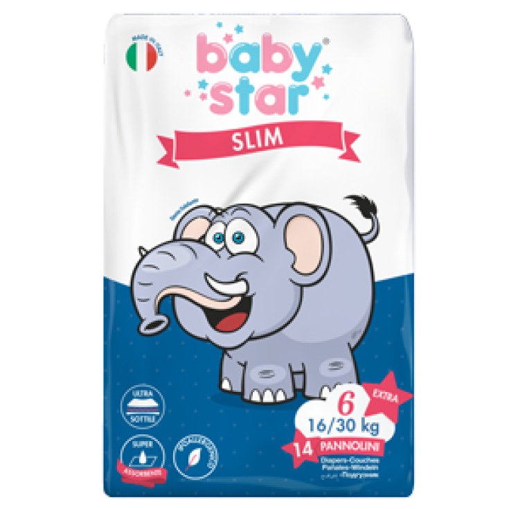 BabyStar Slim Extra Large TG 6 (16-30Kg) 14 Pannolini