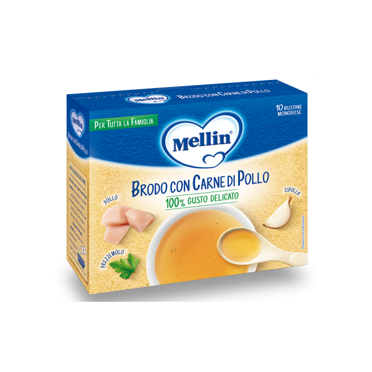 Brodo Con Carne Di Pollo Mellin 10 Bustine Monodose