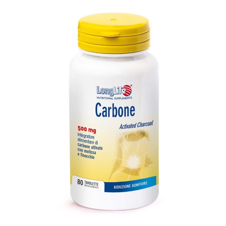 Carbone Attivato 500mg LongLife 80 Tavolette Divisibili