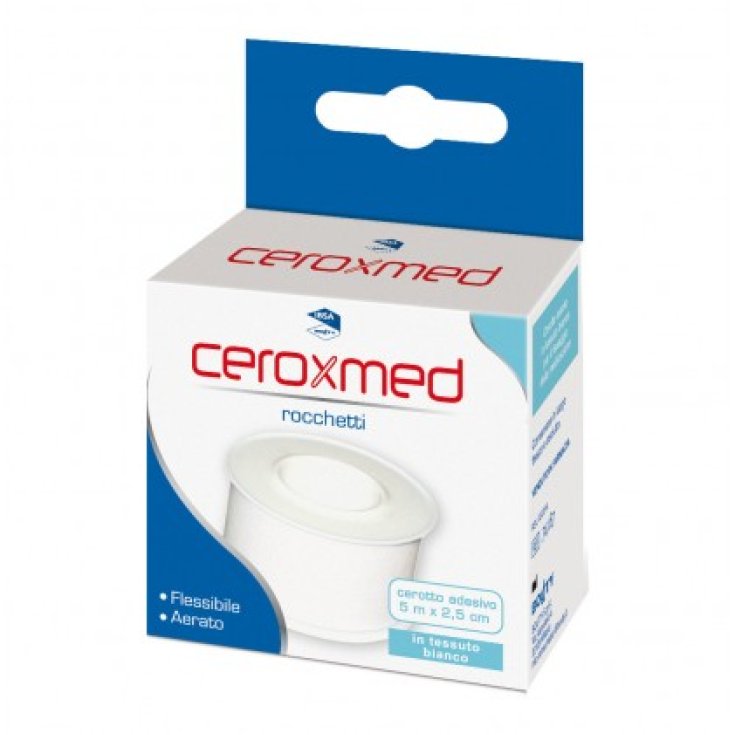 Ceroxmed Cerotto Adesivo In Rocchetto In Tessuto Bianco IBSA 5mx2,5cm