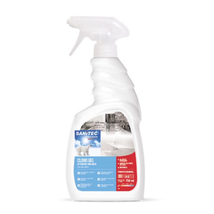 Cloro Gel Detergente Sgrassante,Igienizzante Profumato Con Cloro Sanitec 750ml