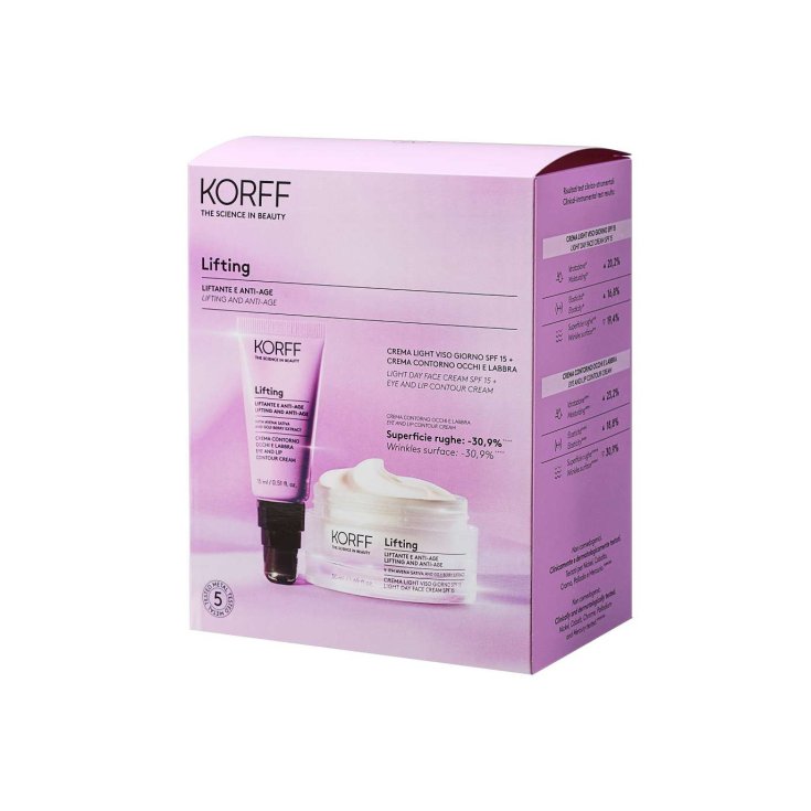 Cofanetto Crema Light Viso Giorno + Contorno Occhi E Labbra Lifting KORFF