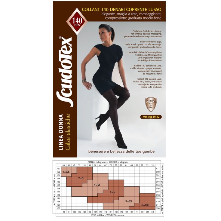 Collant 140 Coprente Lusso ScudoTex Nero Taglia 2