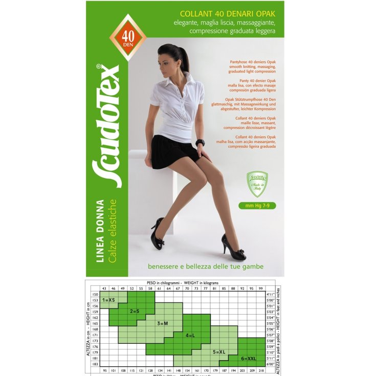 Collant 40 Opak ScudoTex Fum&egrave; Taglia 5