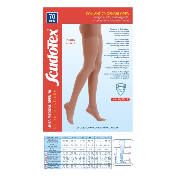 Collant 70 Open ScudoTex Skin Taglia 4