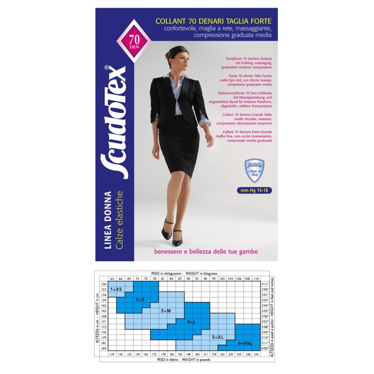 Collant 70 Taglia Forte ScudoTex Daino Taglia 3