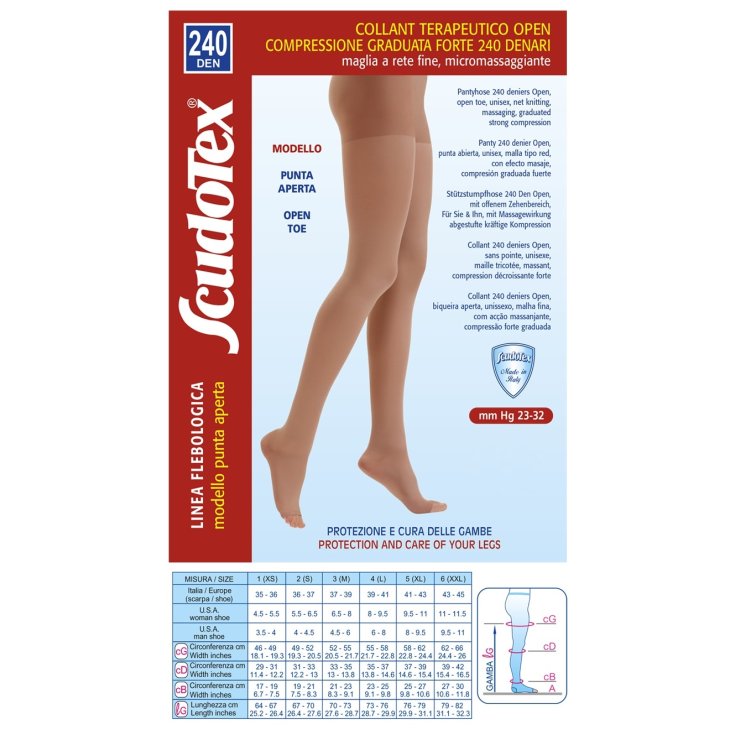 Collant Linea Flebologica K1-240 Open ScudoTex Daino Taglia 3
