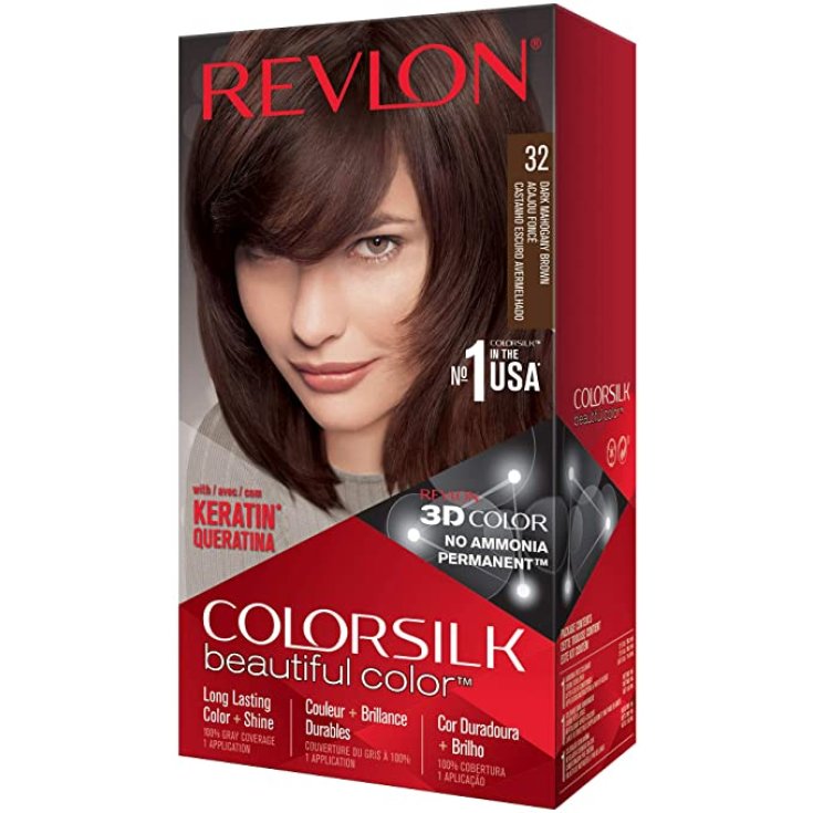 COLORSILK&reg; Beautiful Color&trade; 3D N.32 Dark Mahogany Brown REVLON 1 Tinta