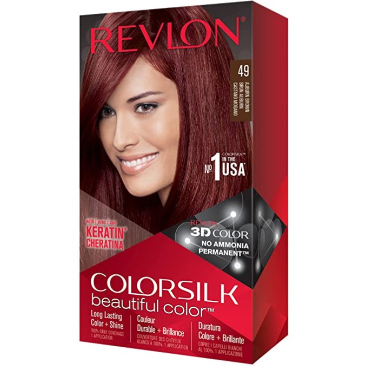 COLORSILK&reg; Beautiful Color&trade; 3D N.49 Castano Mogano REVLON 1 Tinta