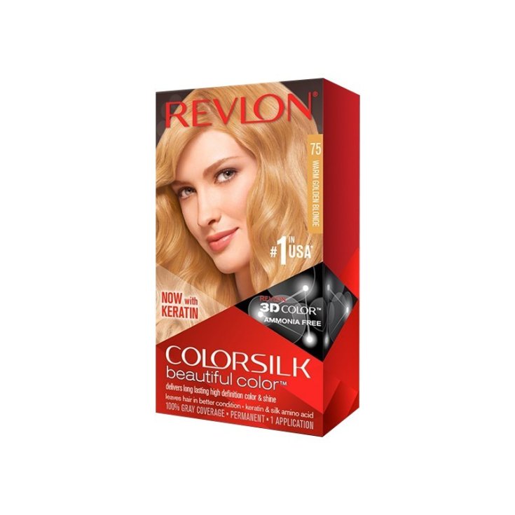 COLORSILK&reg;&nbsp;Beautiful Color&trade; 3D N.75 Biondo Dorato Caldo REVLON 1 Tinta