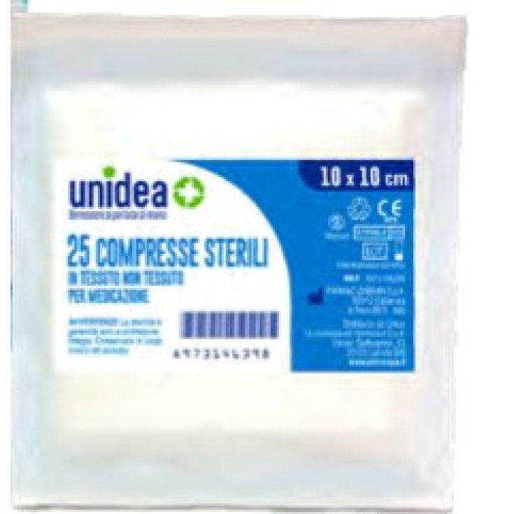 COMPRESSE DI GARZA IN TNT unidea 10x10cm 25 Compresse