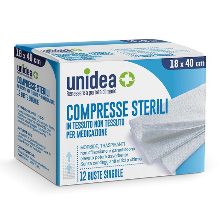COMPRESSE DI GARZA IN TNT unidea 18x40cm 12 Buste