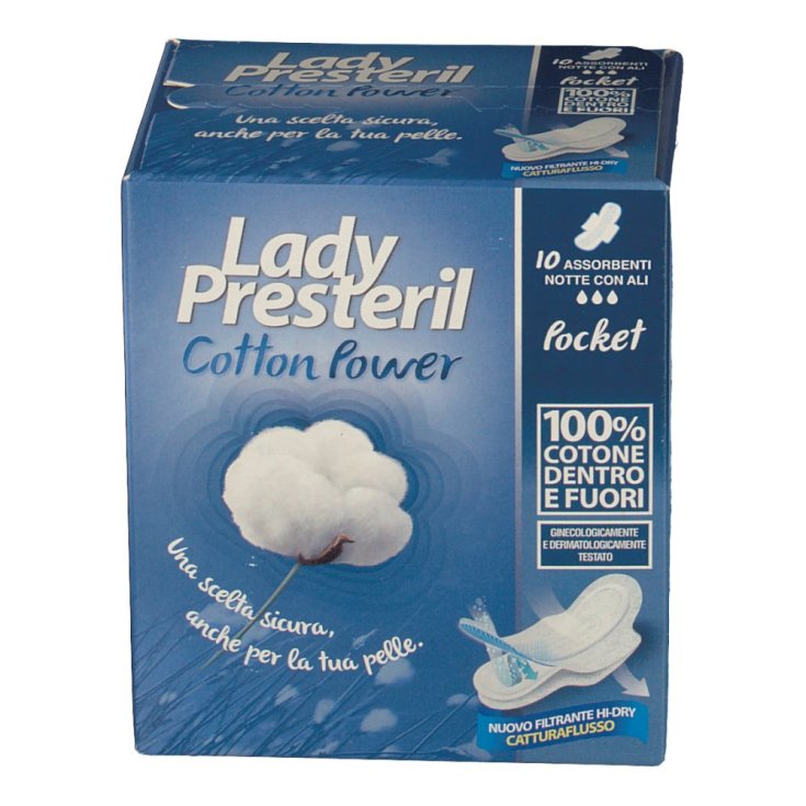 Cotton Power Pocket Lady Presteril 10 Pezzi
