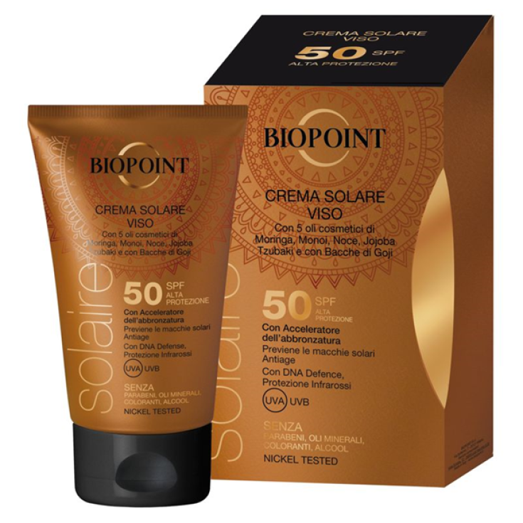 Crema Solare Viso SPF 50 BIOPOINT 50ml