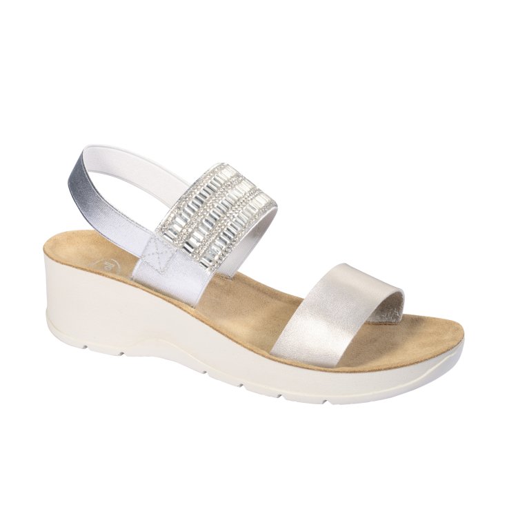 Cristina Scholl&reg; Sandalo Donna Memory Cushion&reg; Argento Misura 39