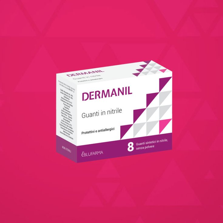 Dermanil Guanti In Nitrile BLUFARMA 8 Pezzi