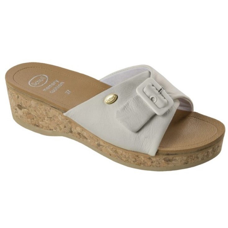 Scholl&reg; Wappy Calzatura Donna Eco Pelle Plantare Memory Cushion&reg; Colore Bianco Misura 38