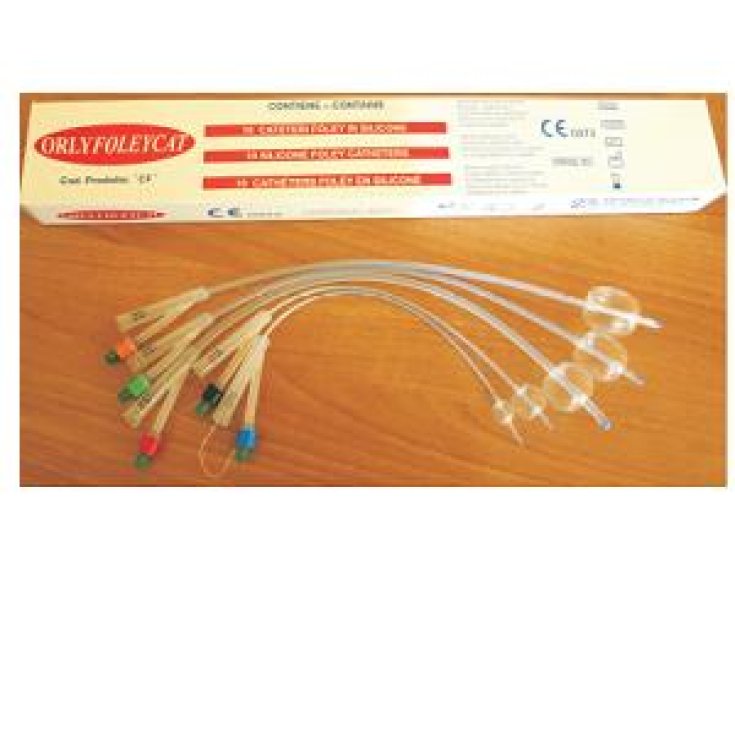 Orly Catetere Foley In Silicone Per Uomo A 2 Vie Misura Ch 14