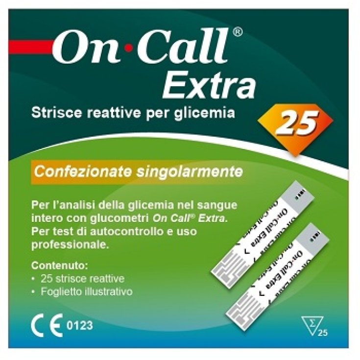 Biotech Diagnostic On Call Extra Strisce Reattive Di Glicemia 25 Pezzi