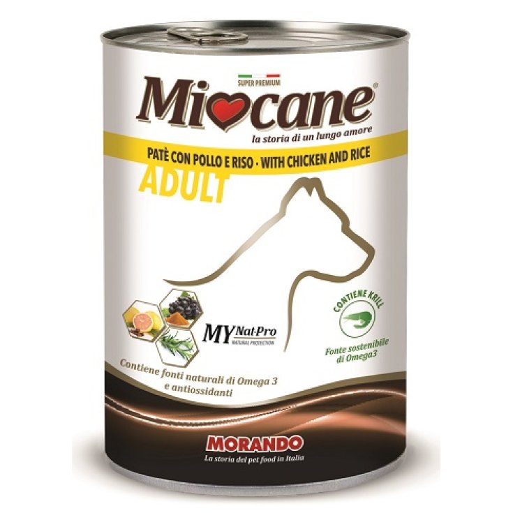 Morando Miocane Umido Pate' Pat&egrave; Con Pollo E Riso 400g