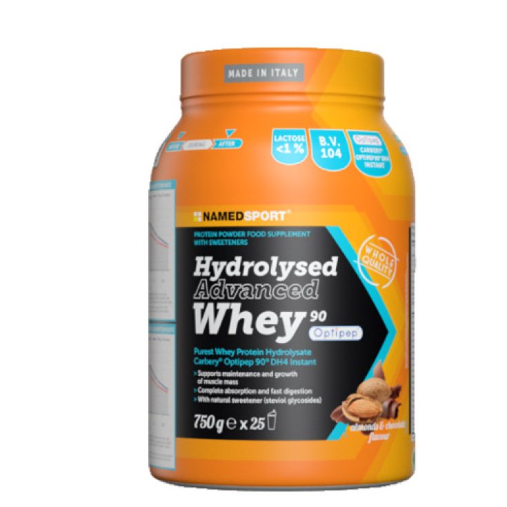 Named Sport Hydrolysed Advanced Whey90 Optipep Integratore Alimentare Gusto Cioccolato E Mandorla 750g