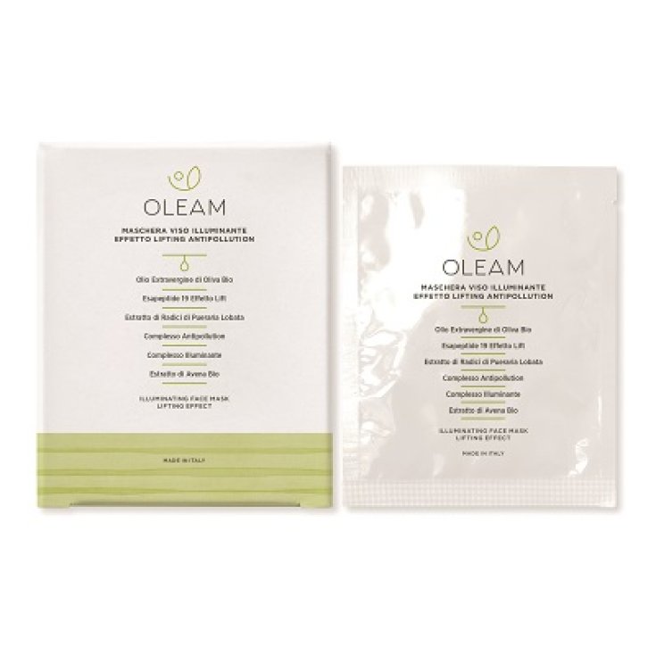 Oleam Maschera Viso Illuminante Effetto Lifting Antipollution 6 Pezzi