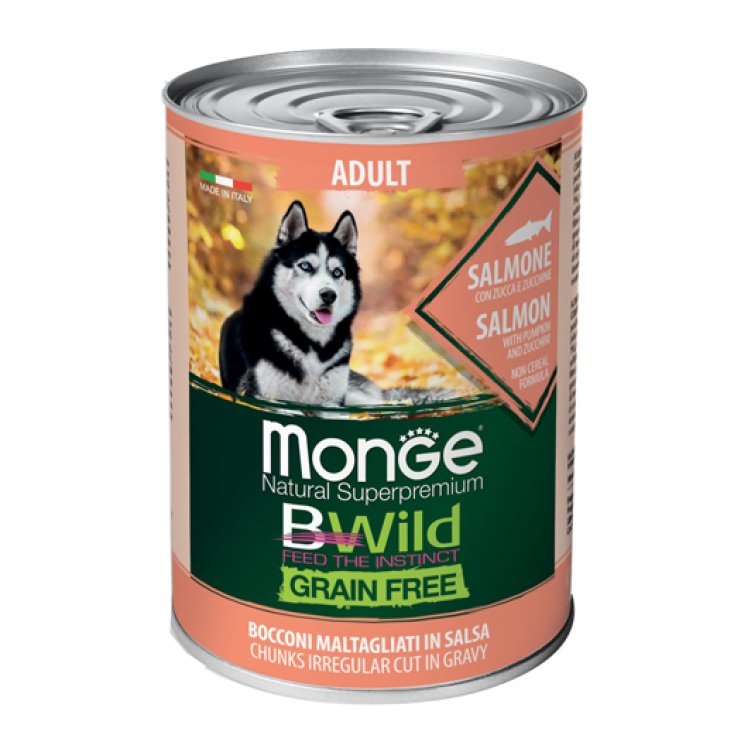 BWild Grain Free Adult All Breeds con Salmone, Zucca e Zucchine - 400GR
