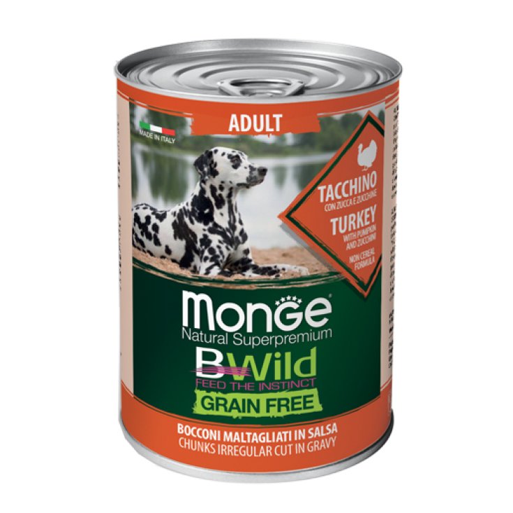 BWild Grain Free Adult All Breeds con Tacchino, Zucca e Zucchine - 400GR
