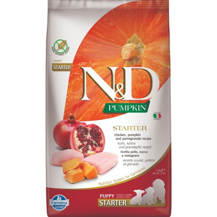 Natural & Delicious Ancestral Grain Puppy Starter con Pollo e Melograno - 2,50KG