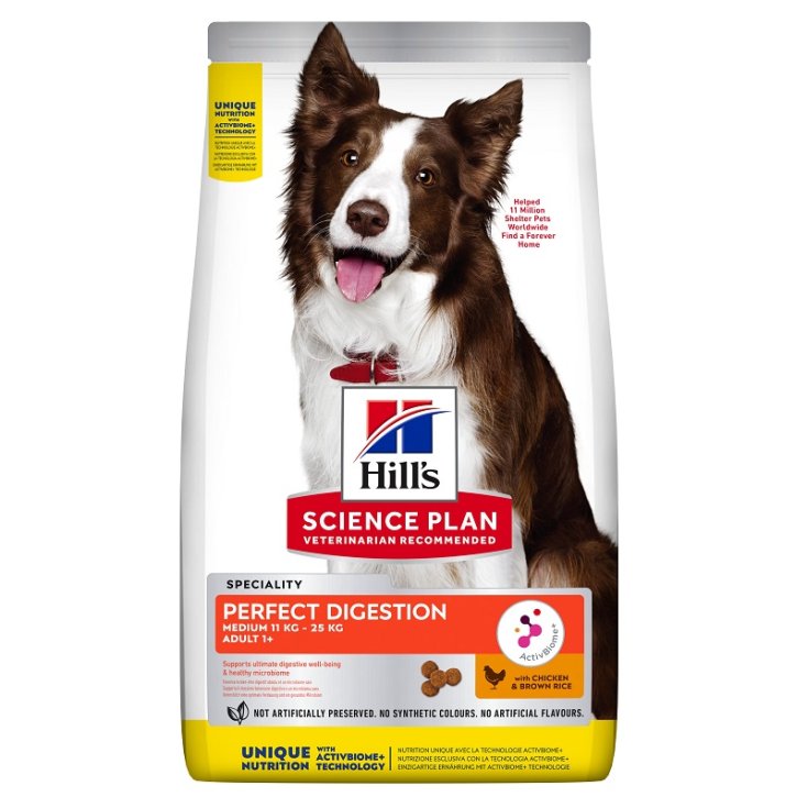 Science Plan Perfect Digestion Medium Adult 1+ con Pollo e Riso Integrale - 2,50KG