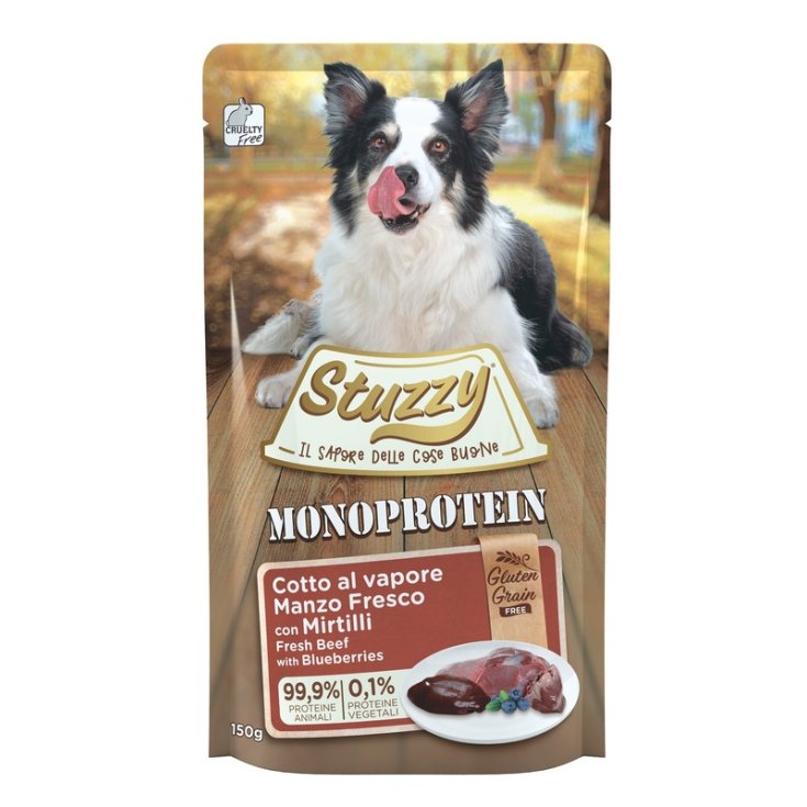 Monoprotein Grain & Gluten Free con Manzo Fresco e Mirtilli - 150GR
