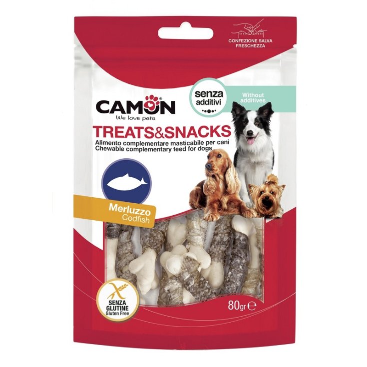 Snack a Forma di Osso Rivestito in Pelle di Pesce - 14PZ.