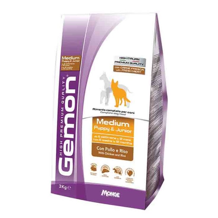 Gemon Dog Medium Puppy & Junior con Pollo e Riso - 15KG
