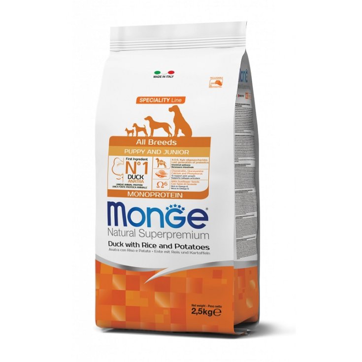 Natural Superpremium All Breeds Puppy & Junior Monoprotein Anatra e Riso - 2,50KG