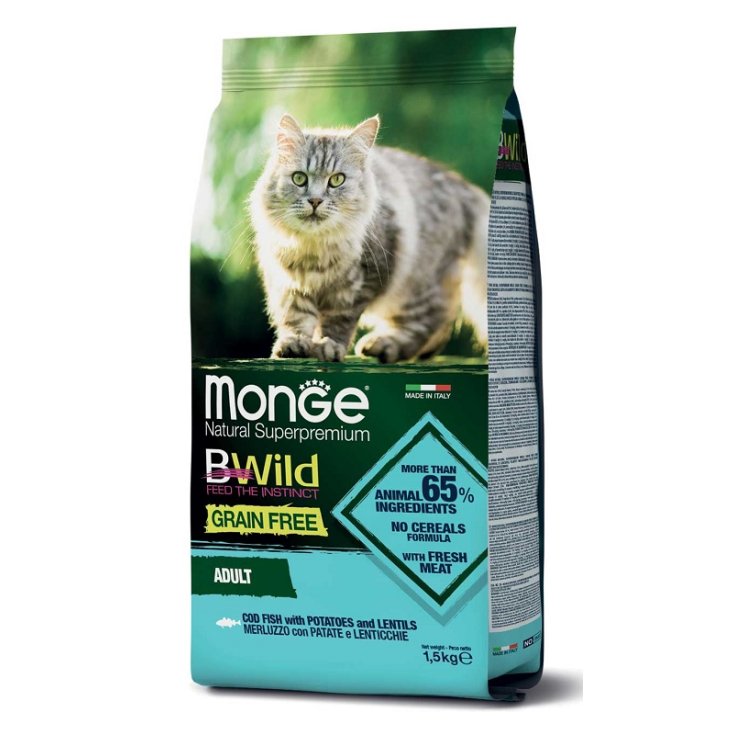 BWild Grain Free Adult con Merluzzo, Patate e Lenticchie - 1,50KG