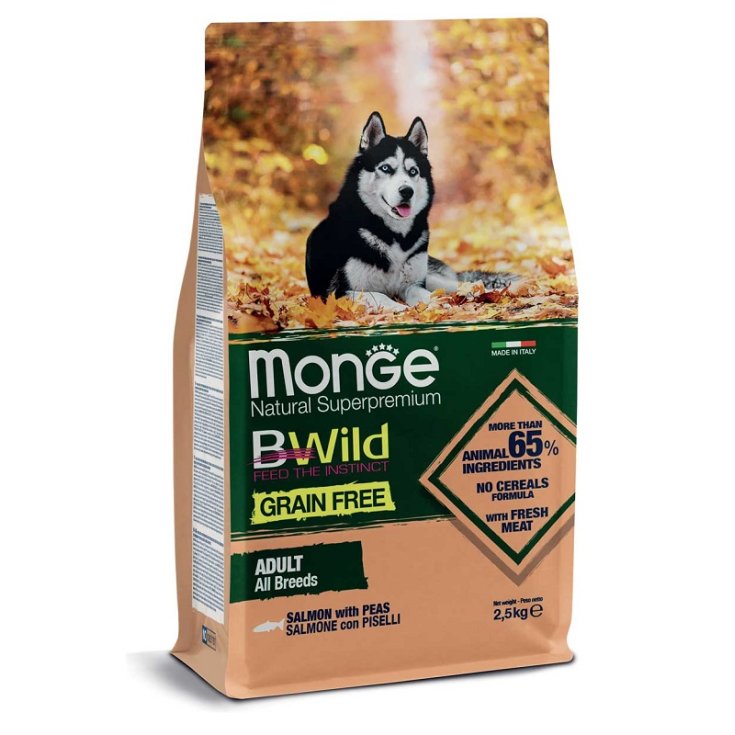 BWild Grain Free Adult All Breeds con Salmone e Piselli - 2,50KG