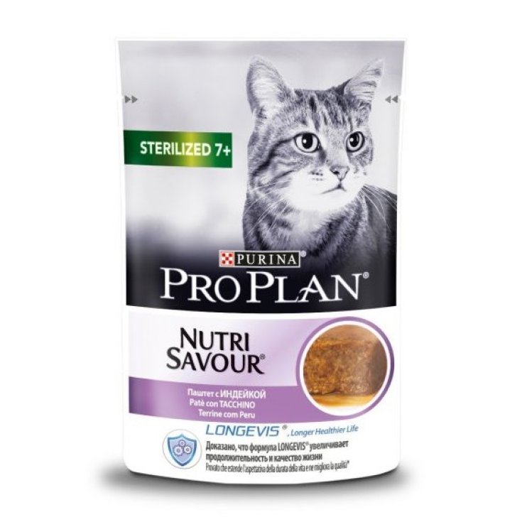 Pro Plan Nutri Savour Sterilised Senior 7+ Pat&egrave; con Tacchino - 85GR