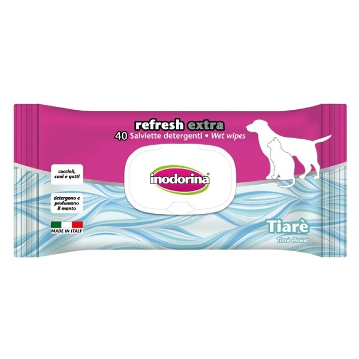 Salviette Refresh Extra con Fiori di Tiar&egrave; e Olio di Argan - Salviette