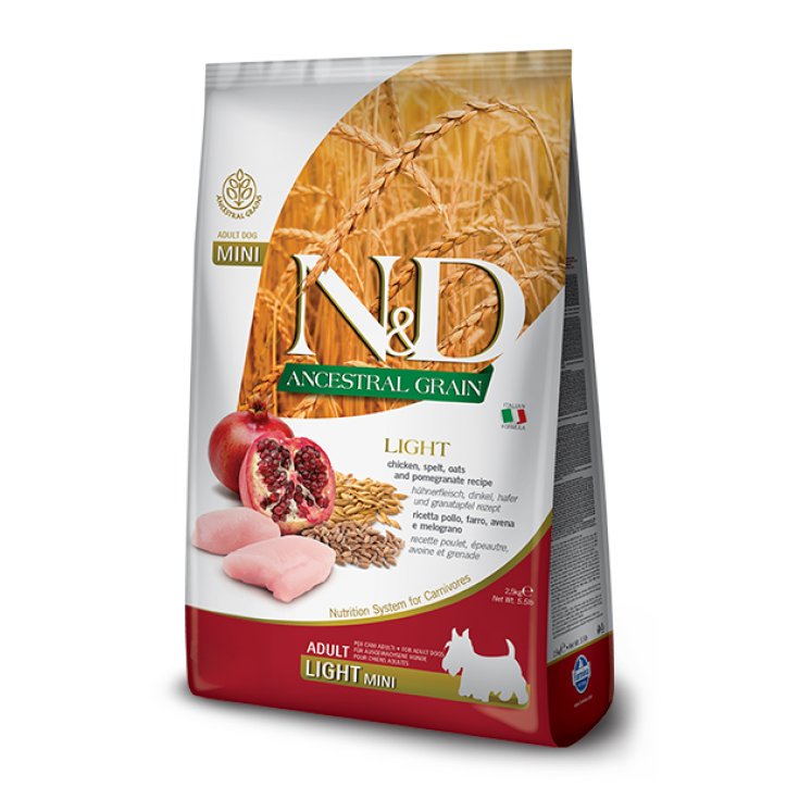 Natural & Delicious Ancestral Grain Light Adult Mini con Pollo e Melograno - 2,50KG