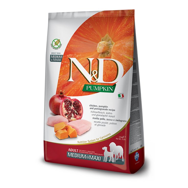 Natural & Delicious Pumpkin Grain Free Adult Medium & Maxi con Pollo, Zucca e Melograno - 12KG