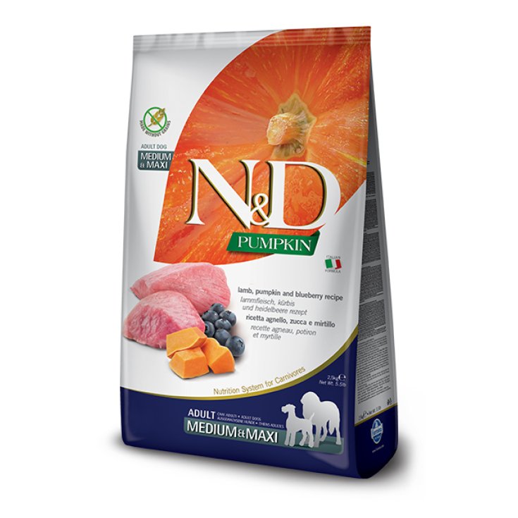 Natural & Delicious Pumpkin Grain Free Adult Medium & Maxi con Agnello, Zucca e Mirtillo - 2,50KG