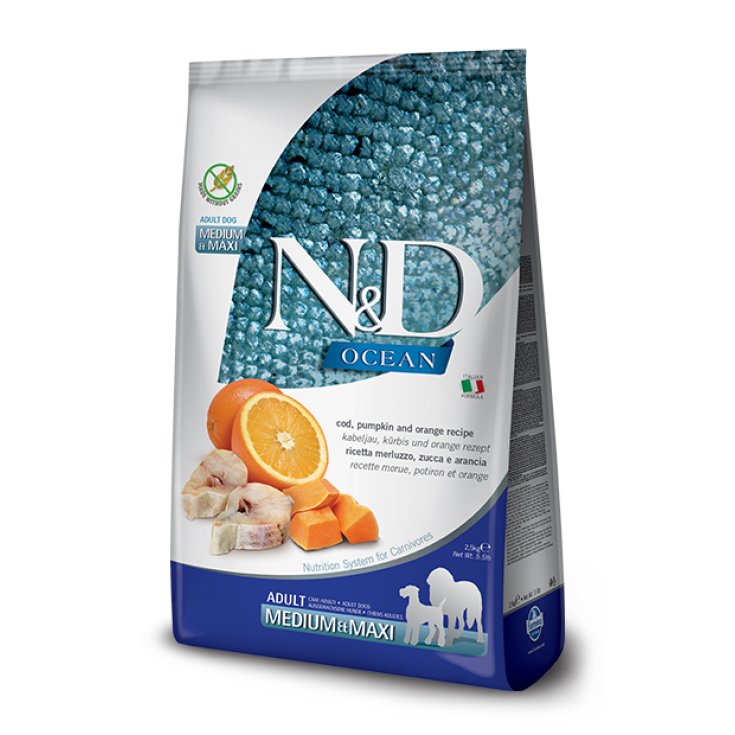 Natural & Delicious Ocean Adult Medium & Maxi con Merluzzo, Zucca e Arancia - 12KG