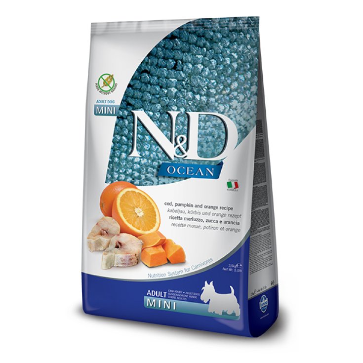 Natural & Delicious Ocean Adult Mini con Merluzzo, Zucca e Arancia - 2,50KG