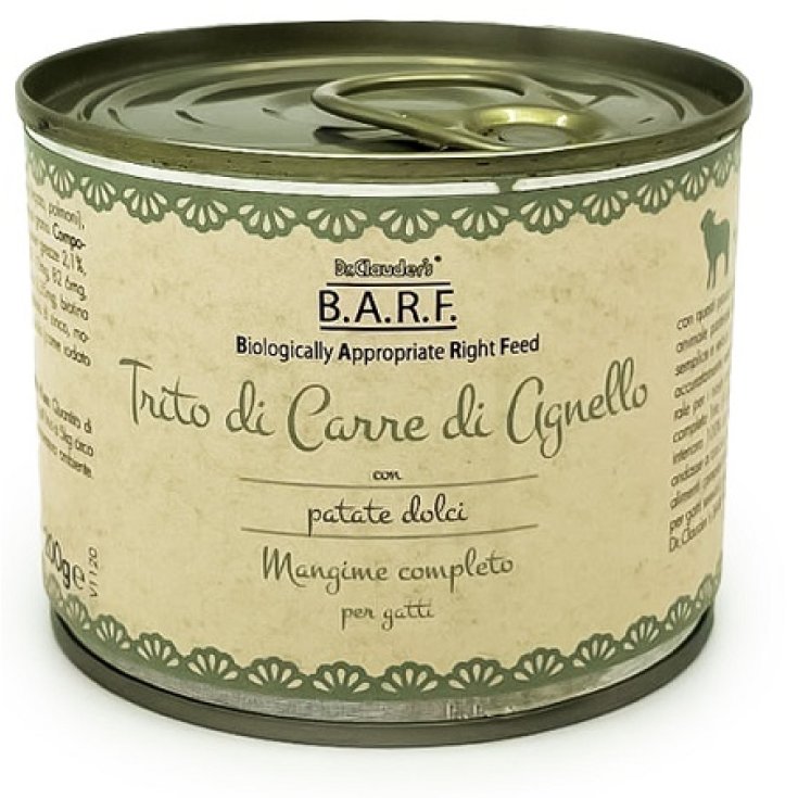 Barf Menu Completo Trito di Agnello per Gatti - 200GR