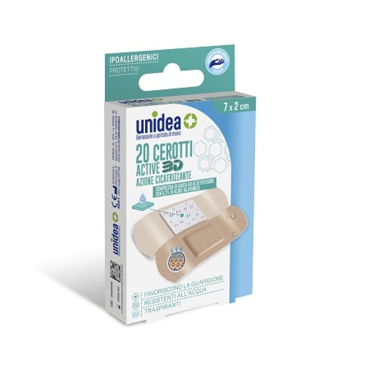 Active 3D Cerotti Cicatrizzanti Medi 7x2cm Unidea&reg; 20 Pezzi